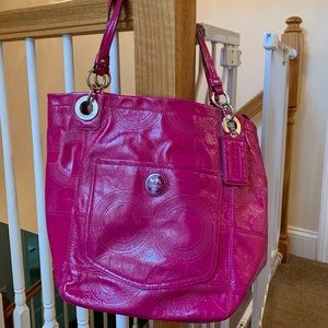 Coach Magneta Pink Patent Leather Bag